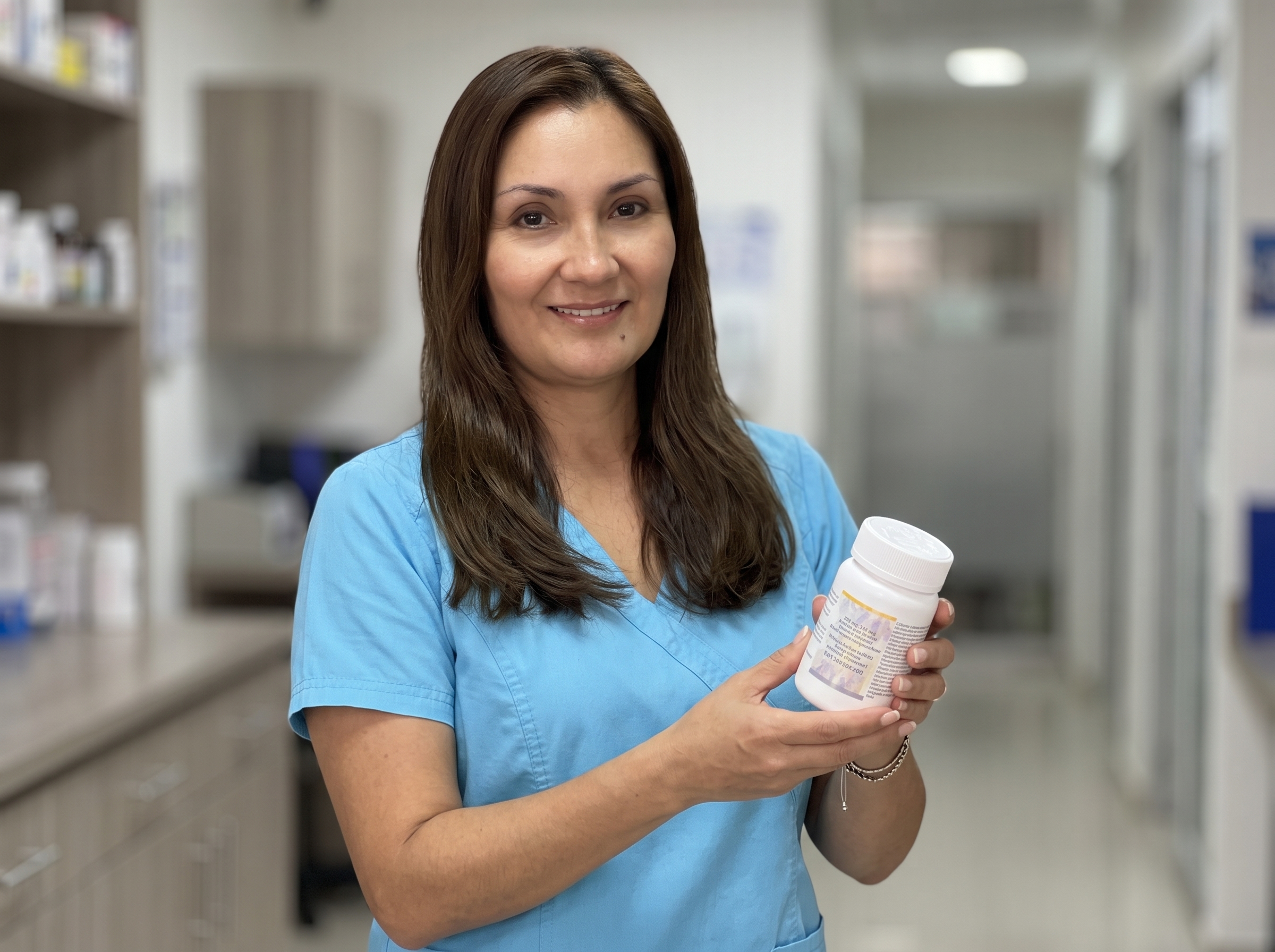 Frasco de TARGA VIH en Policlinico Socios en Salud